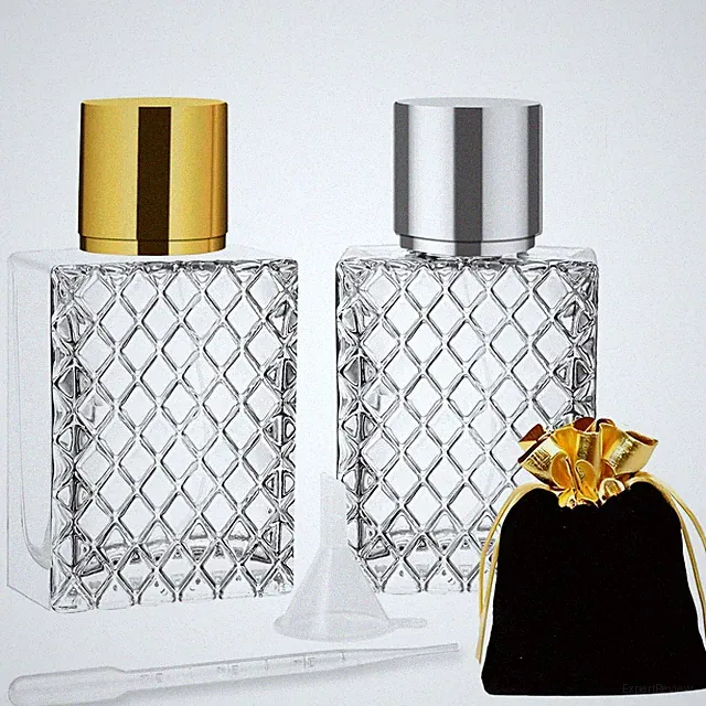 Refillable Perfume Bottle 50ml/1.69oz Glass Spray Bottles, Empty Fine Mist